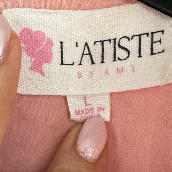Latiste Women’s Pink Dress | Size L | Cute & Flattering Style - Picture 3 of 4